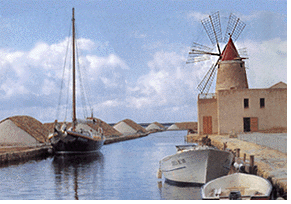 Windmills used for salt extraction in ancient Egypt and Sicily
